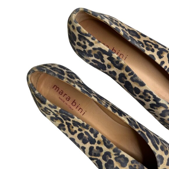 Mara Bini Leopard Print Point Toe Ballet Flats Size 39 Smart Capsule Wardrobe - Picture 11 of 11